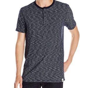 Lucky Brand true indigo striped henley shirt m